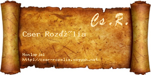Cser Rozália névjegykártya