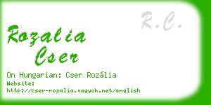 rozalia cser business card